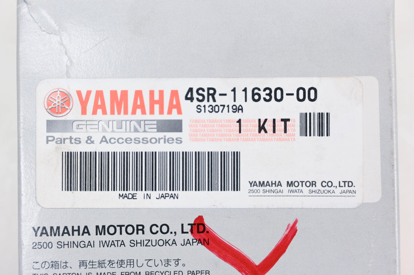 New OEM Yamaha 4SR-11630-00-00 Piston Kit NOS