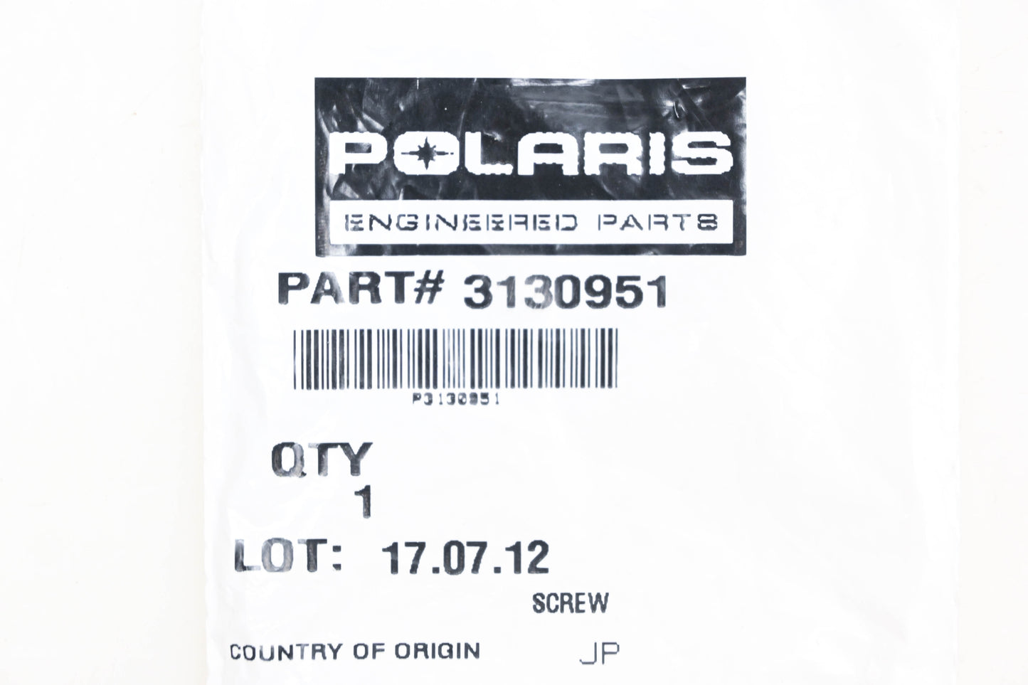 New OEM Polaris 3130951 Silver Screw With Washer NOS
