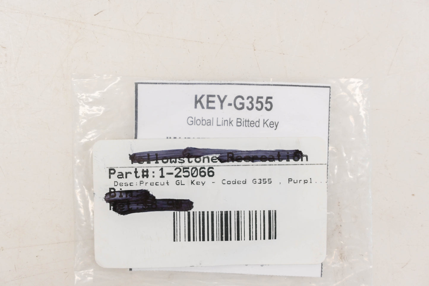 Global Link 25066, G355 Purple Precut Key NOS