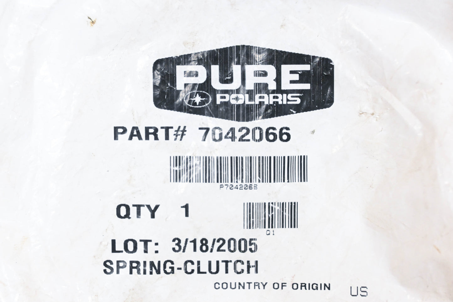 New OEM Polaris 7042066 Green/Black Clutch Spring NOS
