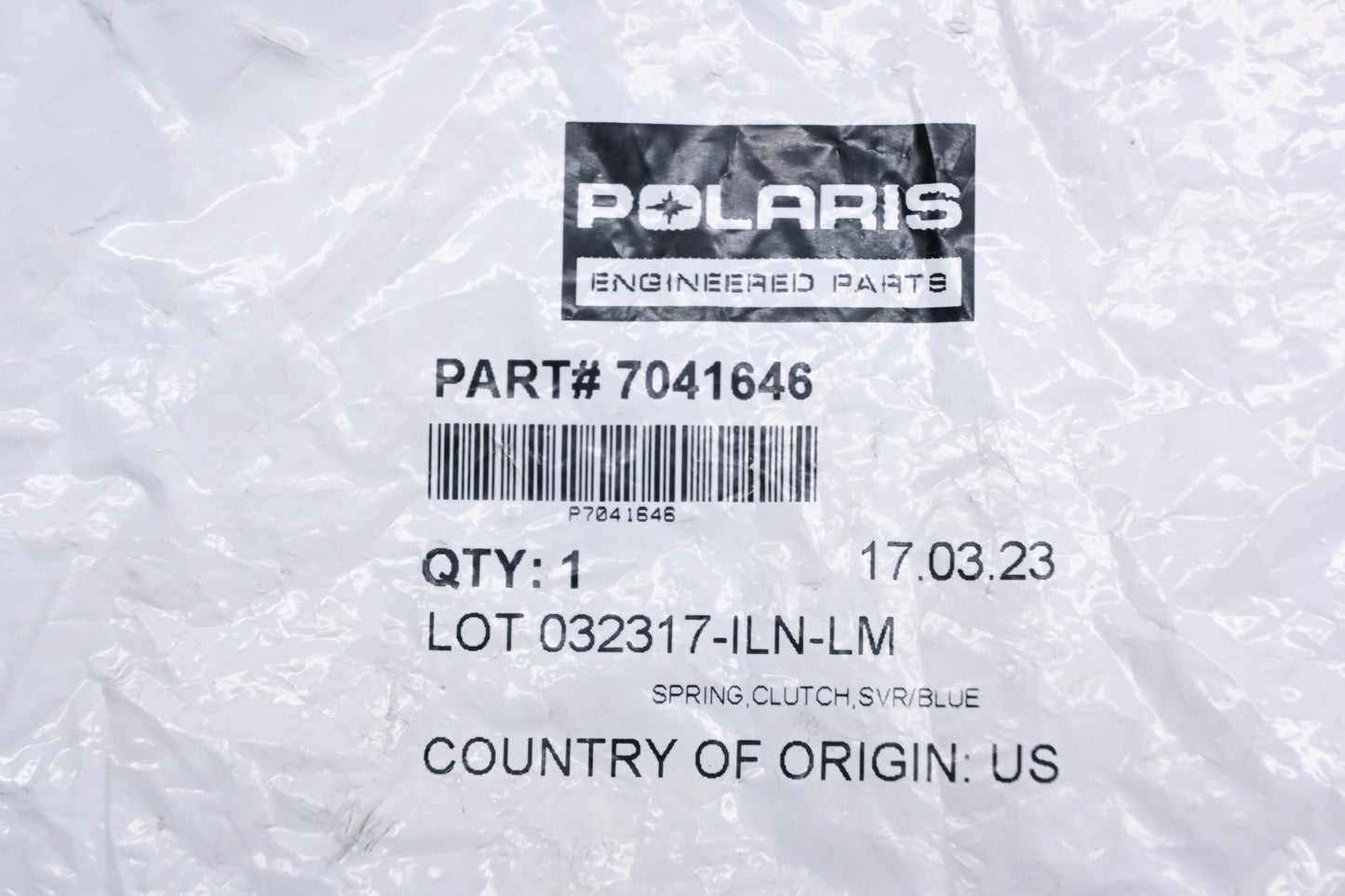 New OEM Polaris 7041646 Silver/Blue Clutch Spring NOS