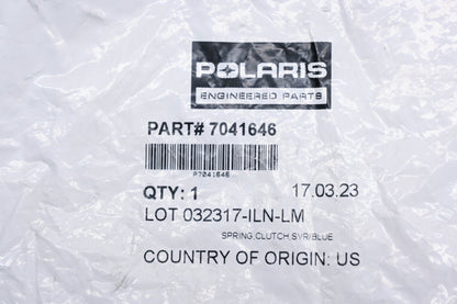 New OEM Polaris 7041646 Silver/Blue Clutch Spring NOS