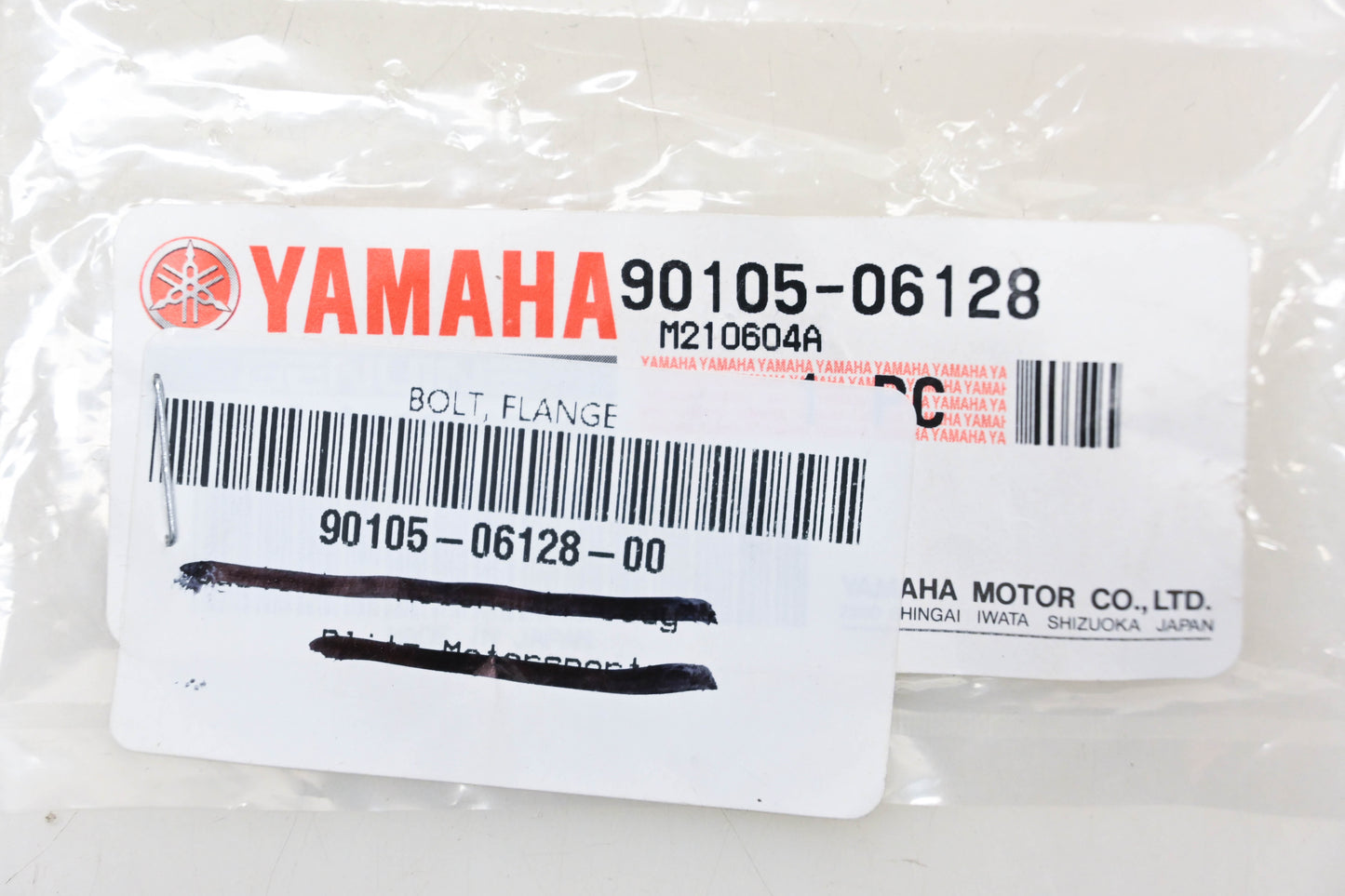 New OEM Yamaha 90105-06128-00 Hex Flange Bolt NOS