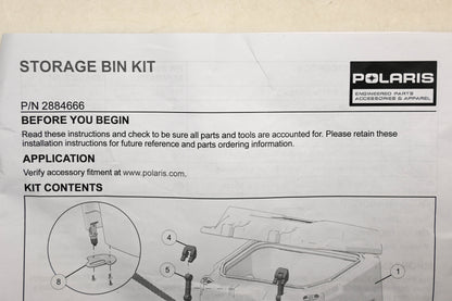 New OEM Polaris 2884666 RZR Pro XP4 Rear Seat Lock & Ride Storage Box NOS