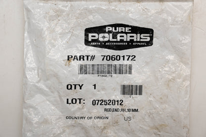 New OEM Polaris 7060172 10mm RH Thread Tie Rod End NOS