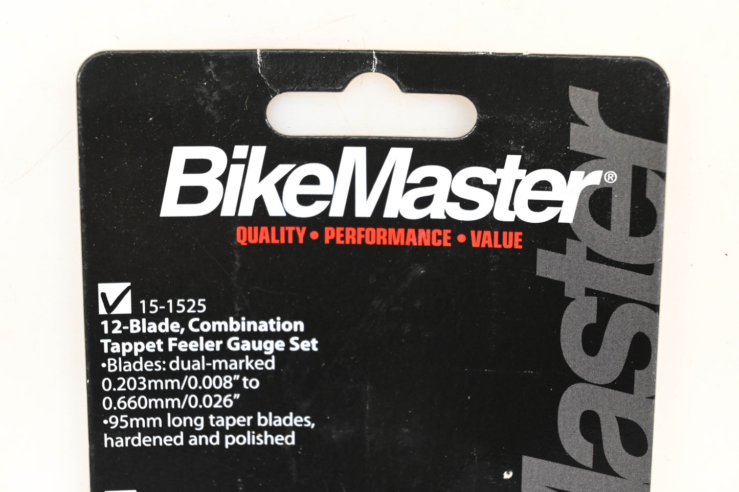 BikeMaster 15-1525, 151525 12-Blade Feeler Gauge Kit NOS