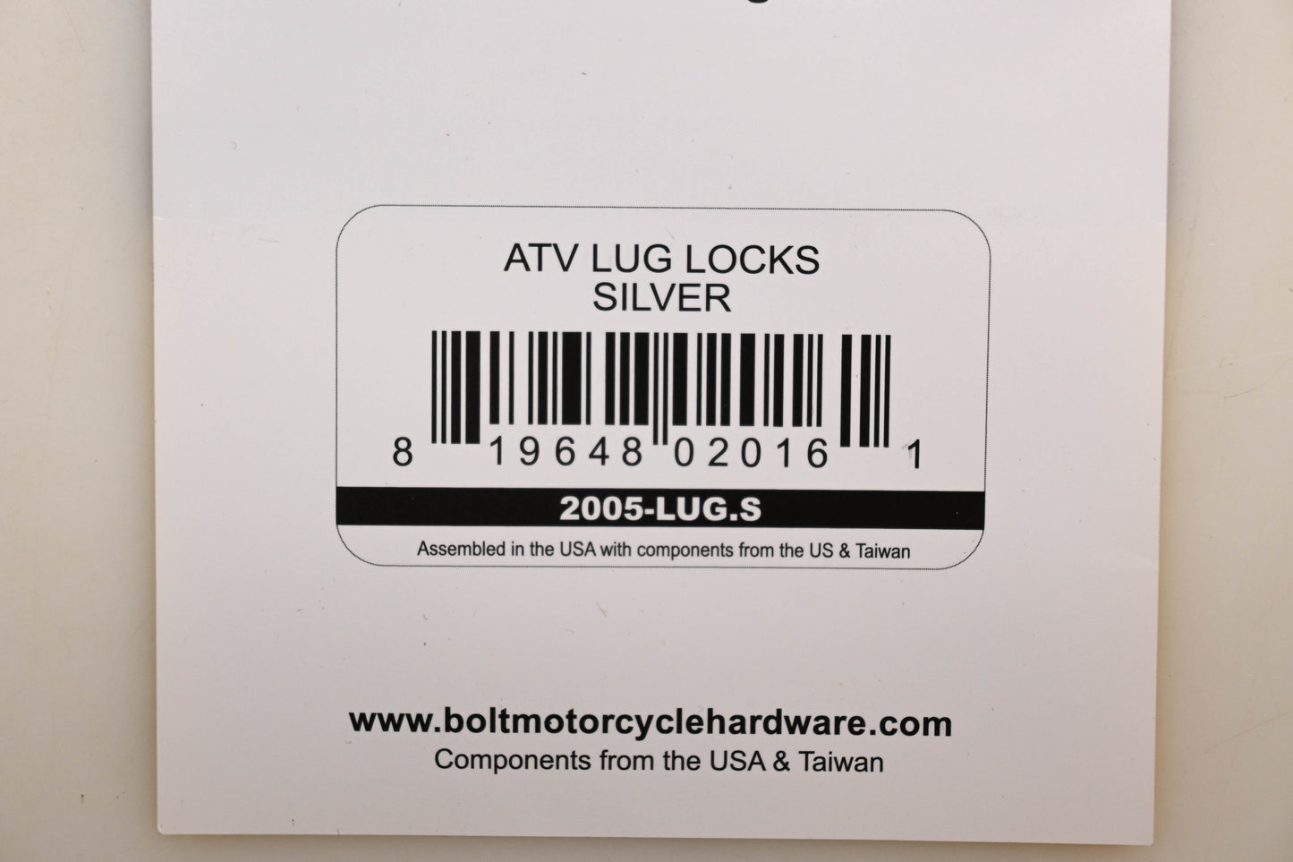 Bolt 2005-LUG.S, 020-00130 Silver Locking Lug Nut Kit NOS