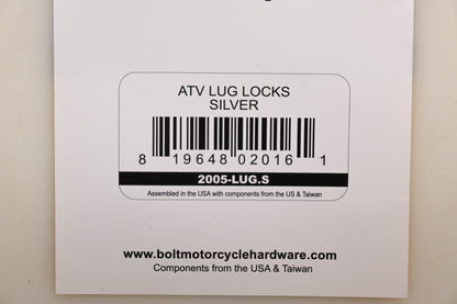 Bolt 2005-LUG.S, 020-00130 Silver Locking Lug Nut Kit NOS