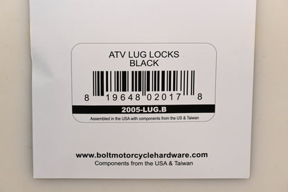 Bolt 2005-LUG.B, 020-00131 Black Locking Lug Nut Kit NOS