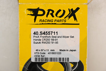 ProX 40.S455711 Honda Suzuki Front Fork Seal/Wiper Kit NOS
