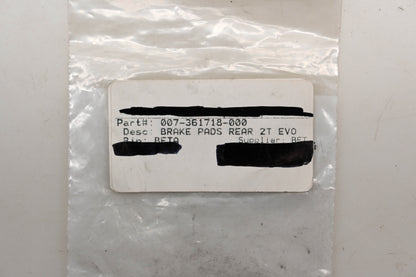 Beta 007-361718-000, 007.36.171.80.00 EVO 2T Rear Brake Pad Kit NOS