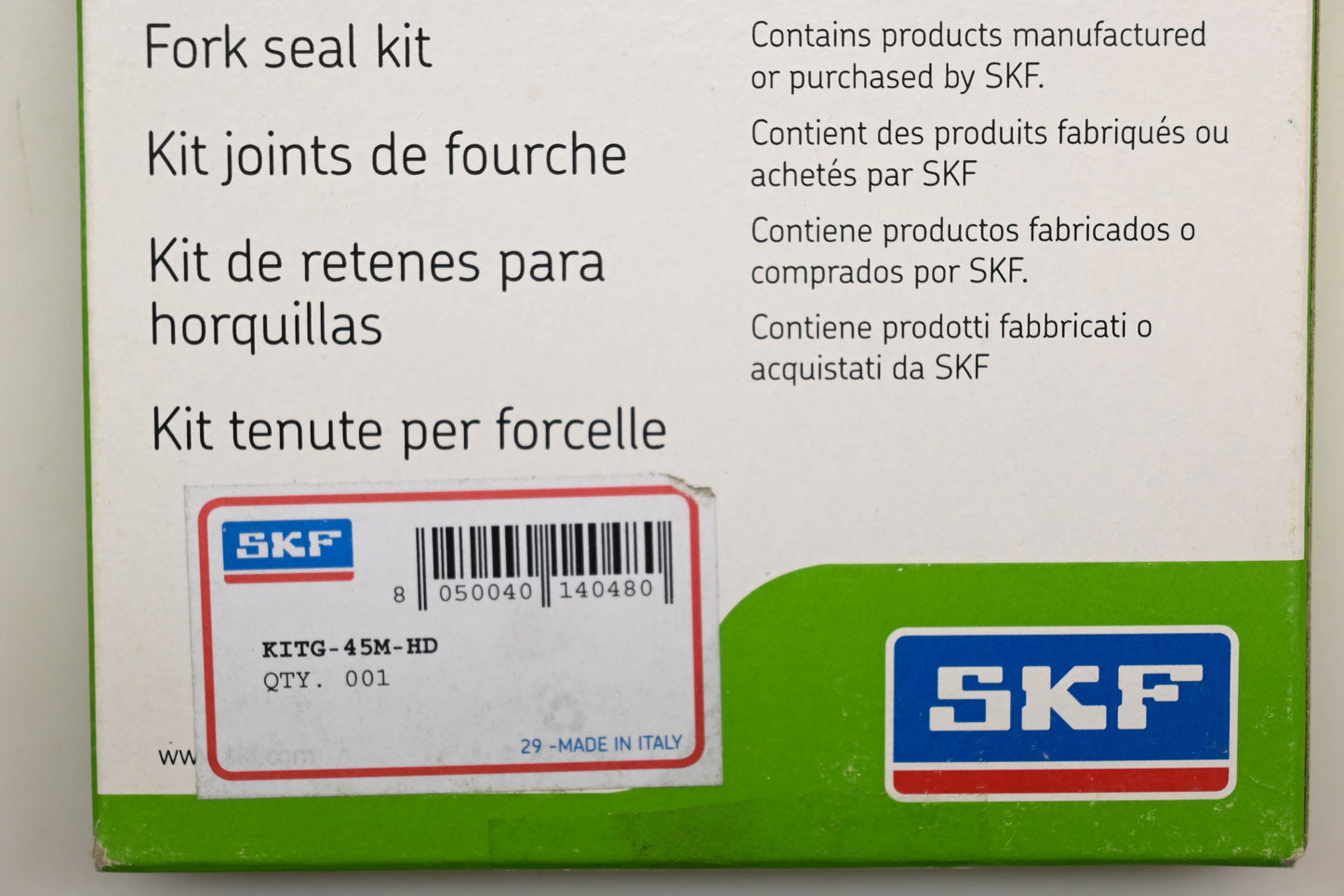 SKF KITG-45M-HD, 115-0452H 45mm HD Fork Seal Kit NOS