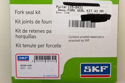SKF KITG-43K, 115-0431 43mm Fork Seal Kit NOS