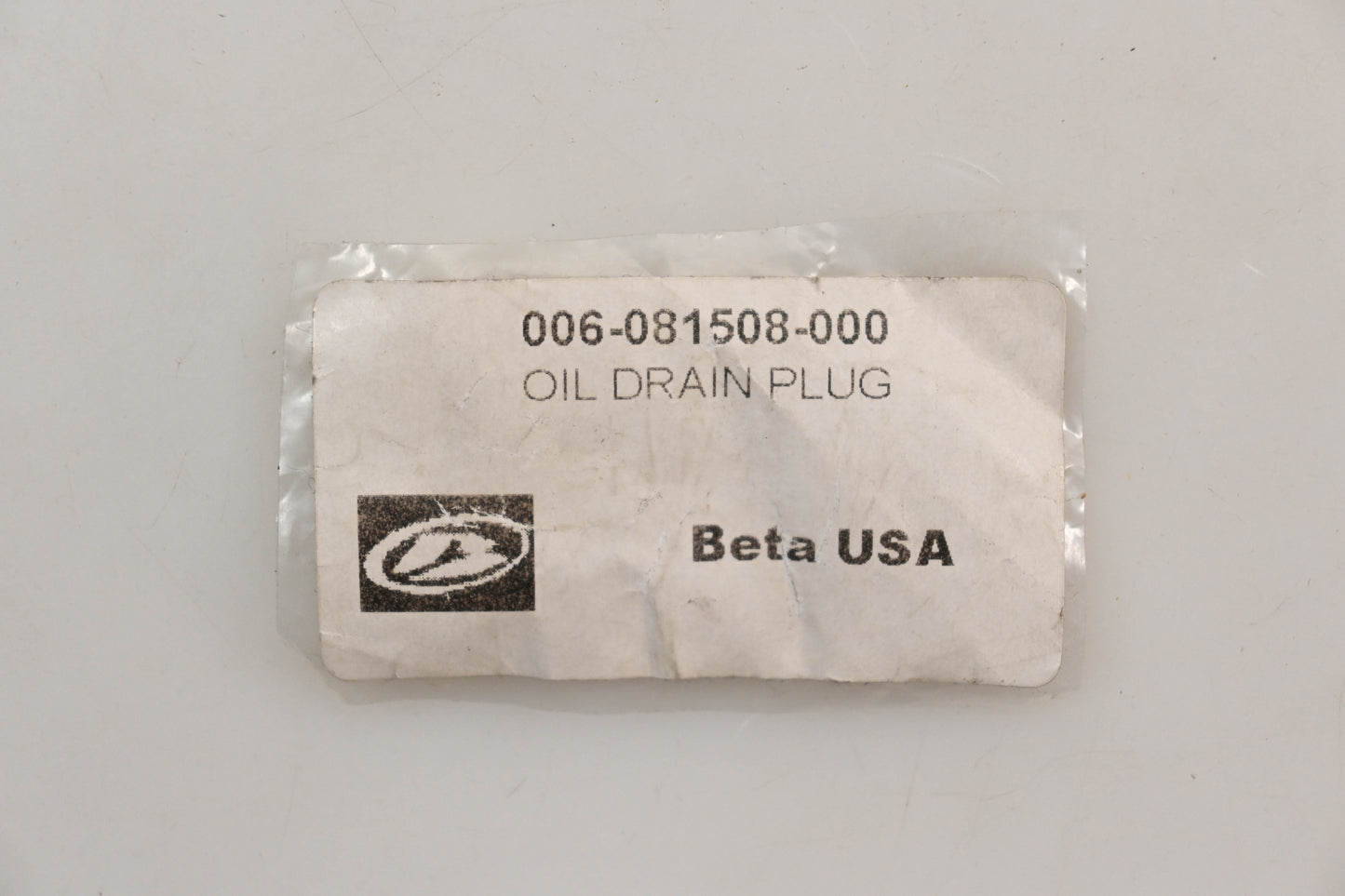 Beta 006-081508-000, 006.08.150.80.00 Oil Drain Plug NOS