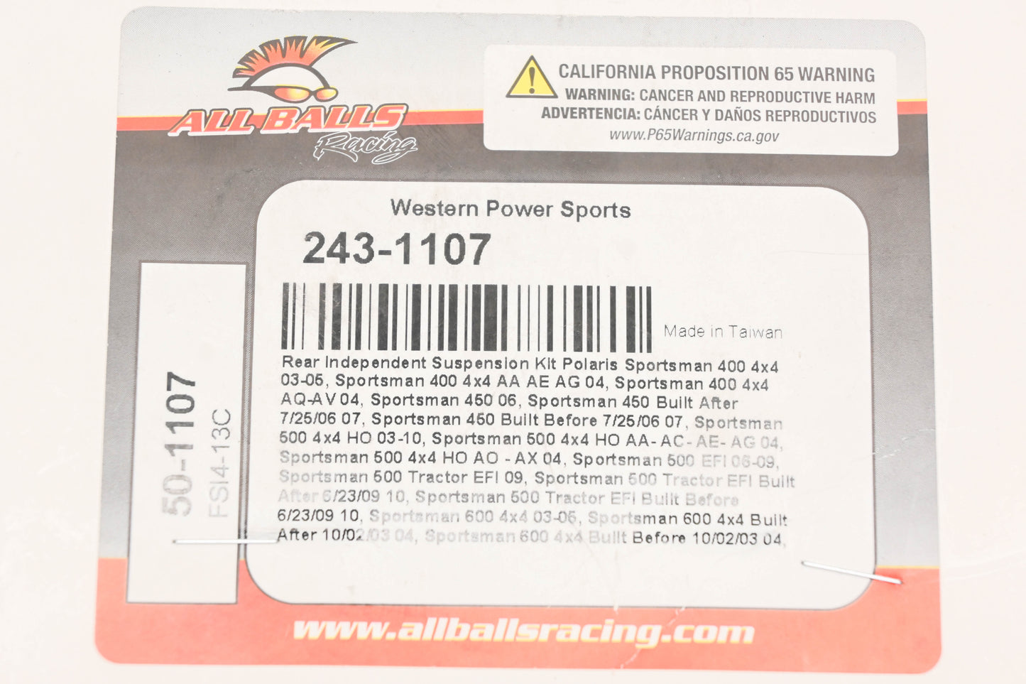 All Balls 243-1107, 50-1107 Rear Independent Suspension Kit NOS