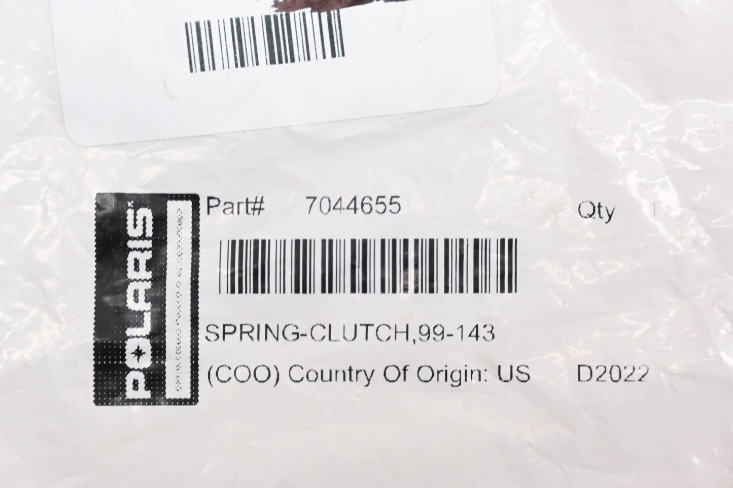 New OEM Polaris 7044655 Black Primary Clutch 99-143 Spring NOS