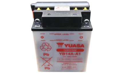 Yuasa YB14A-A1, M224A1, 49-1864 Yumicron 12V 14Ah 10HR Battery NOS
