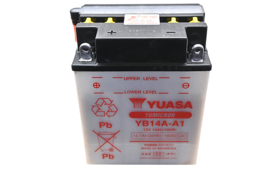 Yuasa YB14A-A1, M224A1, 49-1864 Yumicron 12V 14Ah 10HR Battery NOS