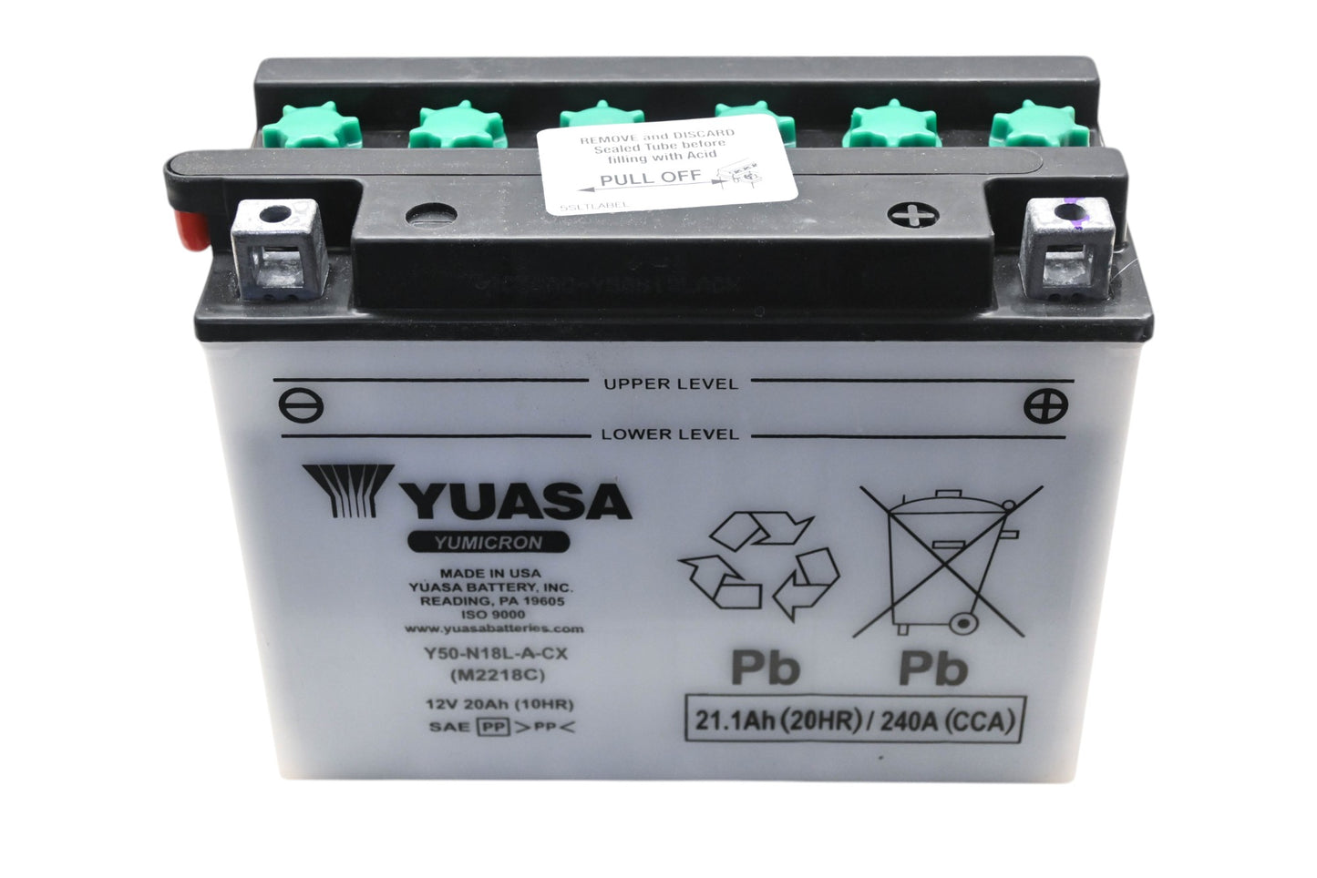 Yuasa Y50-N18L-A-CX, M2218C, 49-1906 Yumicron 12V 20Ah 10HR Battery NOS