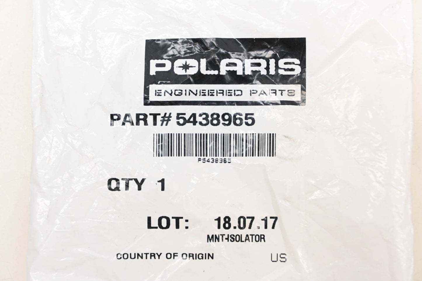 New OEM Polaris 5438965 Exhaust Mount Isolator NOS