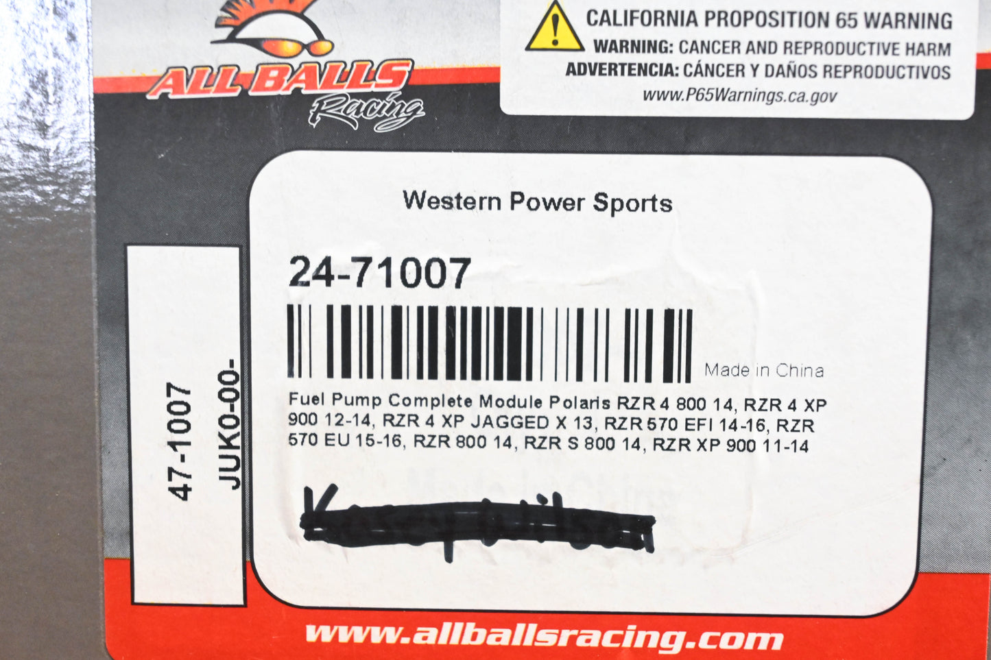 All Balls 24-71007, 47-1007 Fuel Pump Kit NOS