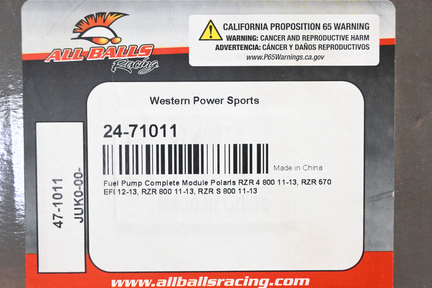 All Balls 24-71011, 47-1011 Fuel Pump Kit NOS