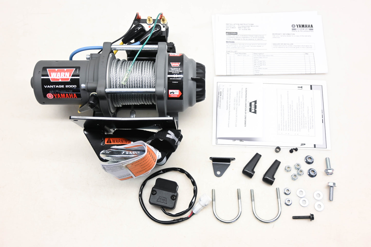 New OEM Yamaha BB5-F740C-V0-00 Warn Vantage 2000 Winch Kit NOS