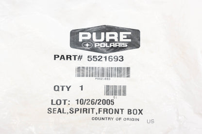 New OEM Polaris 5521693 Front Box Rubber Seal NOS