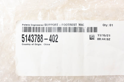 New OEM Polaris 5143788-402 Turbo Silver Machined Footrest Support NOS
