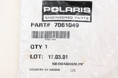 New OEM Polaris 7061049 Righthand Tie Rod End NOS