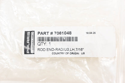 New OEM Polaris 7061048 Lefthand Upper Radius Rod End NOS