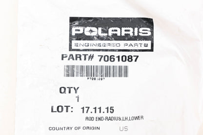 New OEM Polaris 7061087 Lefthand Lower Radius Rod End NOS