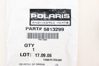 New OEM Polaris 5813299 Air Filter 2-1/8" Foam End NOS