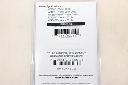 Bolt BMH-YZ.DZE, 020-00145 YZF airbox DZUS Eliminator Kit NOS