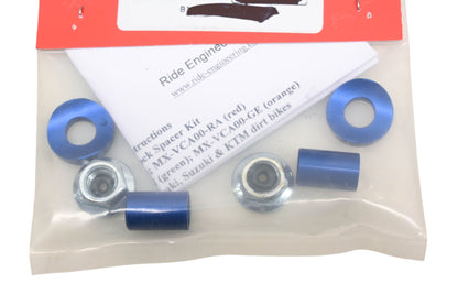 Ride Engineering MX-VCS00-MB Blue Valve Cap & Rim Lock Spacer Kit NOS