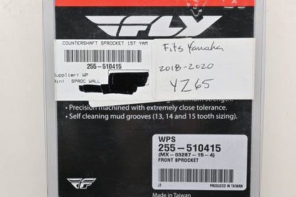 Fly Racing 255-510415, MX-03287-15-4 Yamaha 15T Countershaft Front Steel Sprocket NOS