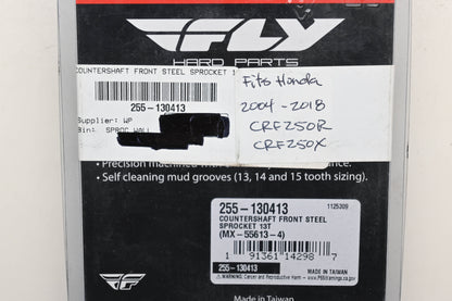 Fly Racing 255-130413, MX-55613-4 Honda 13T Countershaft Front Steel Sprocket NOS