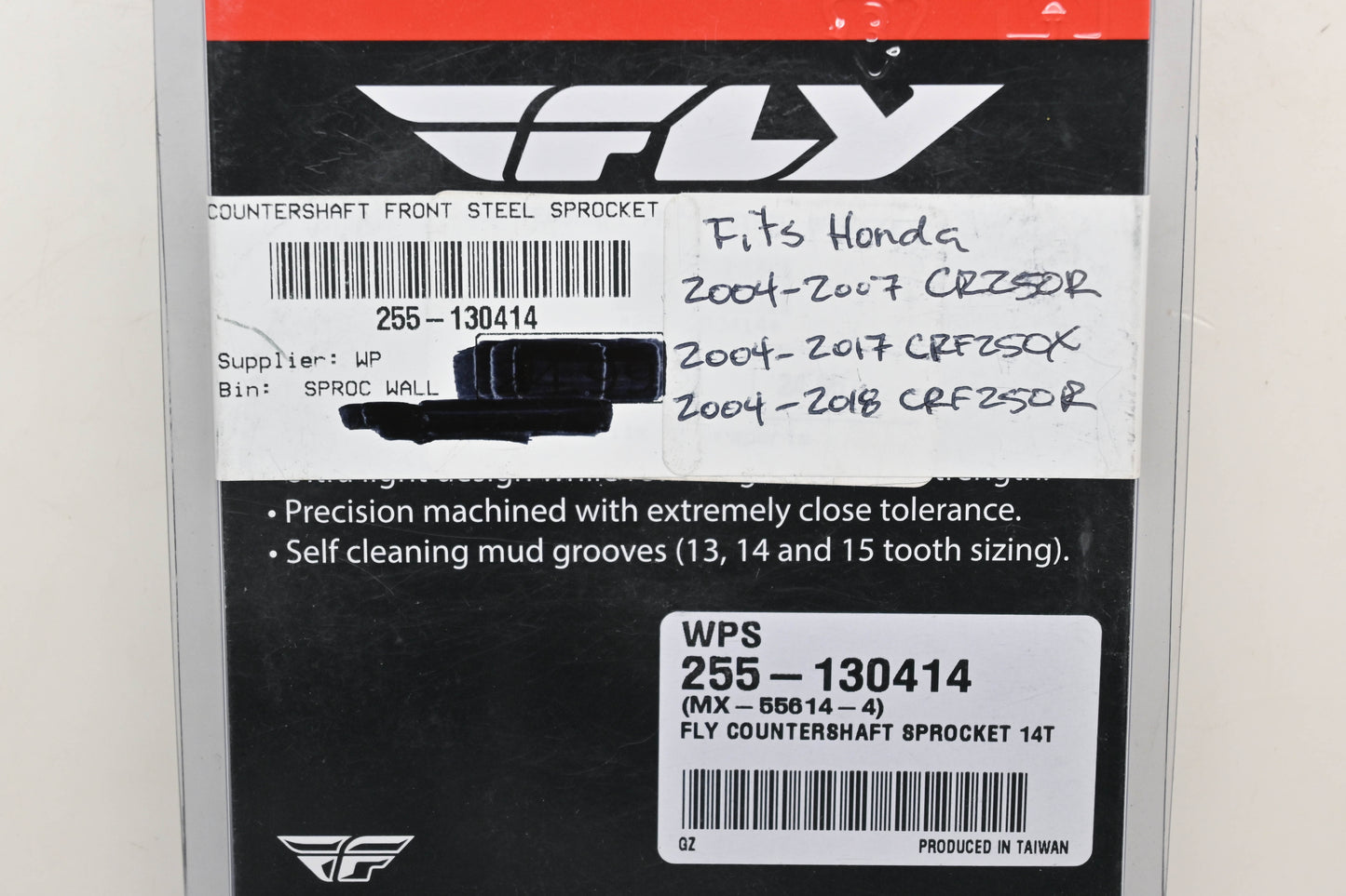 Fly Racing 255-130414, MX-55614-4 Honda 14T Countershaft Front Steel Sprocket NOS