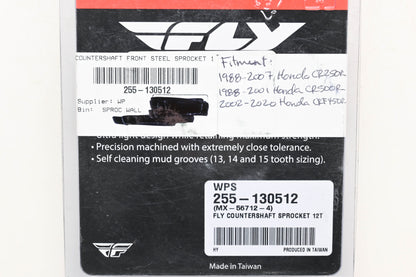 Fly Racing 255-130512, MX-56712-4 Honda 12T Countershaft Front Steel Sprocket NOS