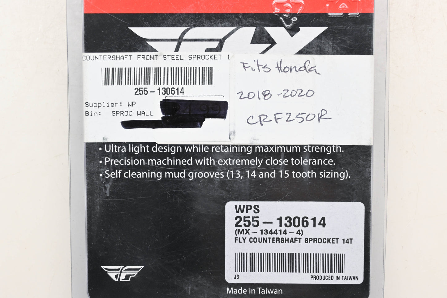 Fly Racing 255-130614, MX-134414-4 Honda 14T Countershaft Front Steel Sprocket NOS