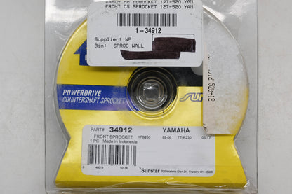 Sunstar 34912 Yamaha 12T Front Countershaft Sprocket NOS