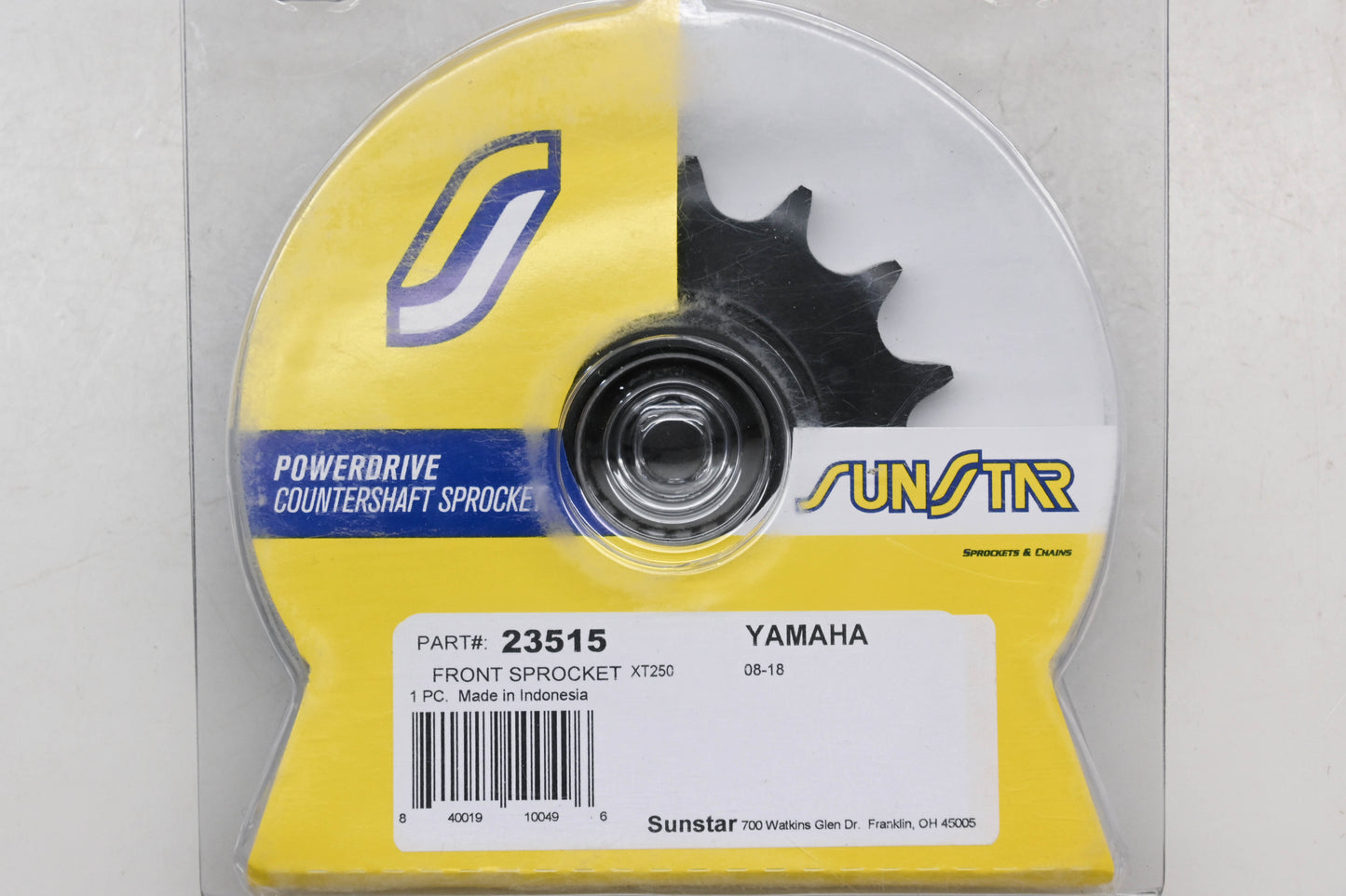 Sunstar 23515 Yamaha 15T Front Countershaft Sprocket NOS