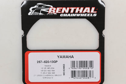 Renthal 257--520-13GP, 257-520-13 Yamaha 13T Front Countershaft Sprocket NOS