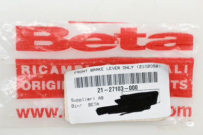 Beta 21-27103-000, 21.27103.000, 2102058 Silver Front Brake Lever Assembly NOS