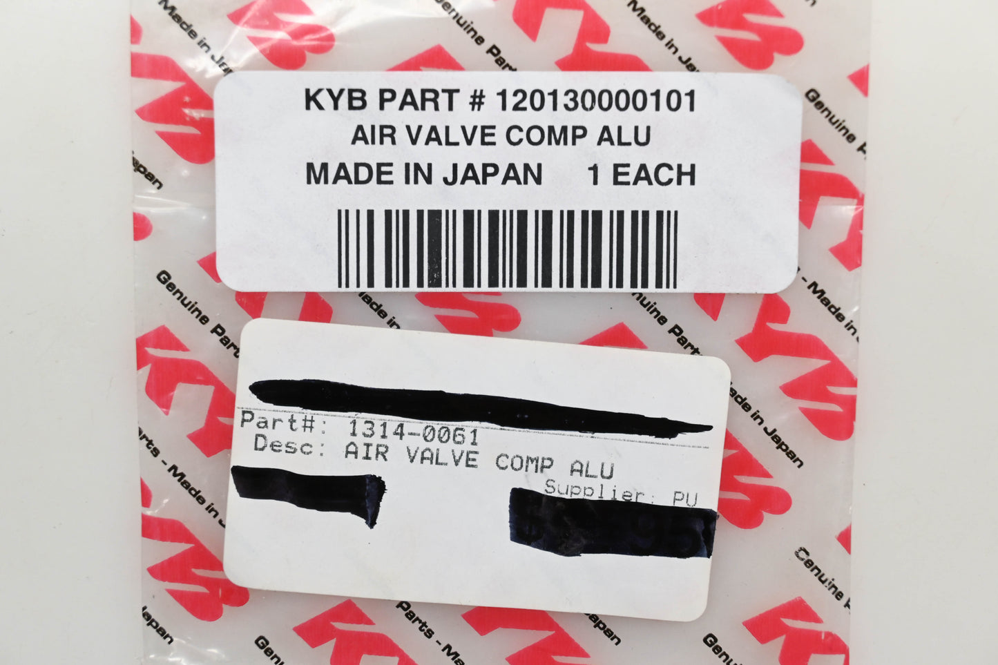 KYB 120130000101, 1314-0061 Aluminum Shock Air Valve Assembly NOS