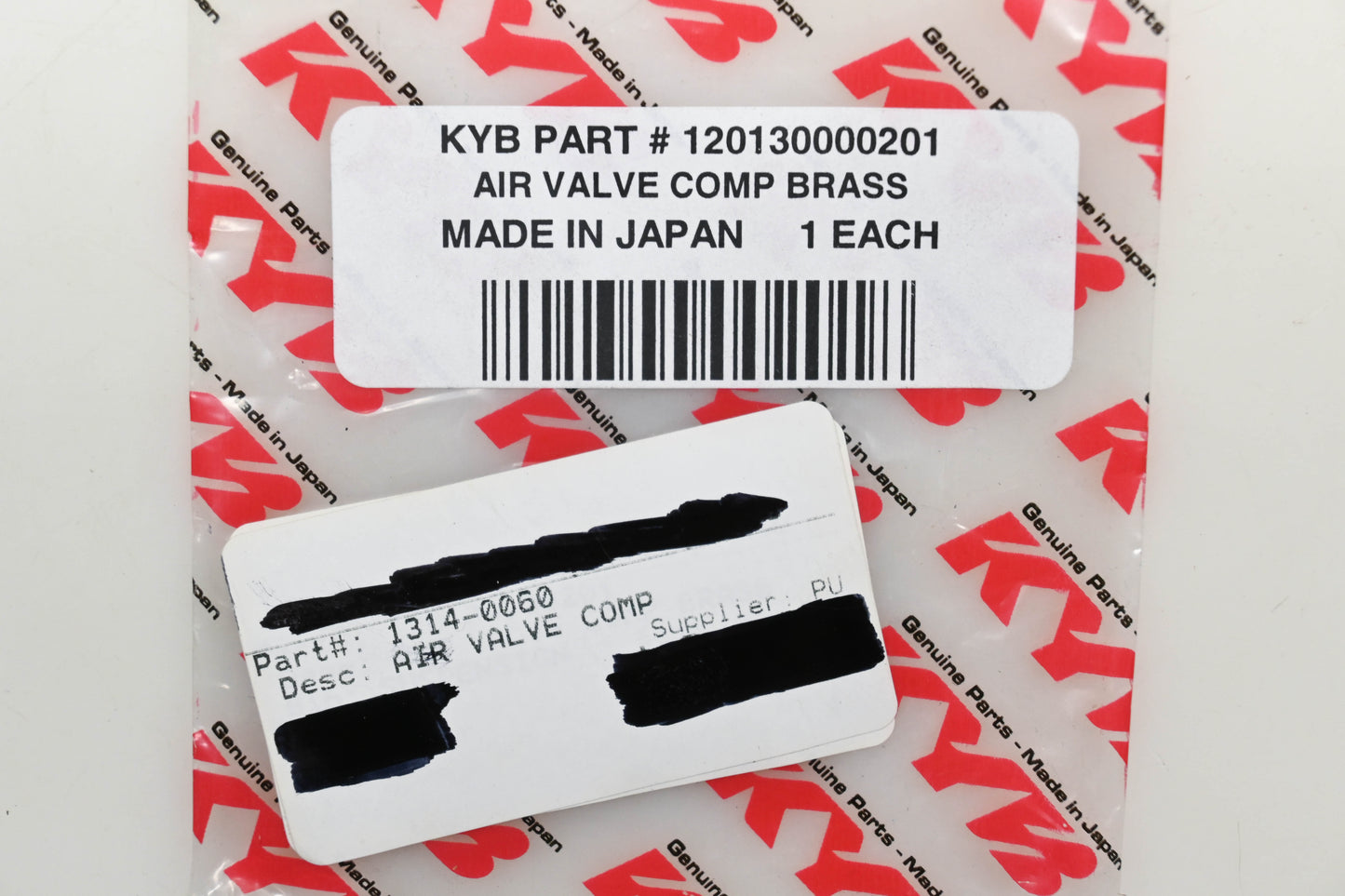 KYB 120130000201, 1314-0060 Brass Shock Air Valve Assembly NOS