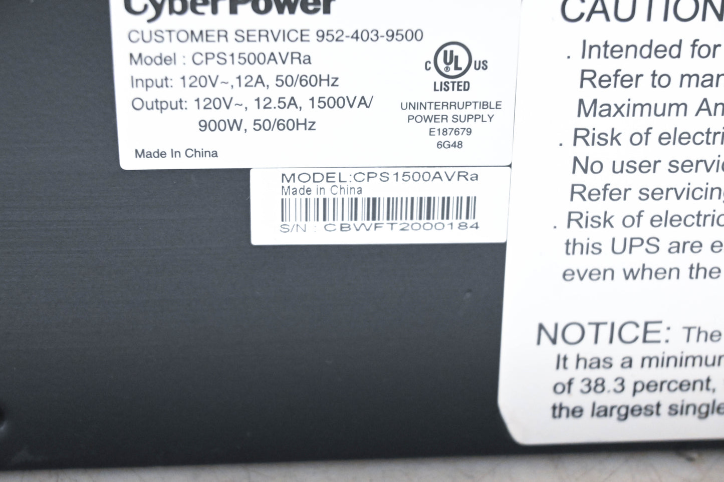 CyberPower CPS1500AVRa Power Supply NOS