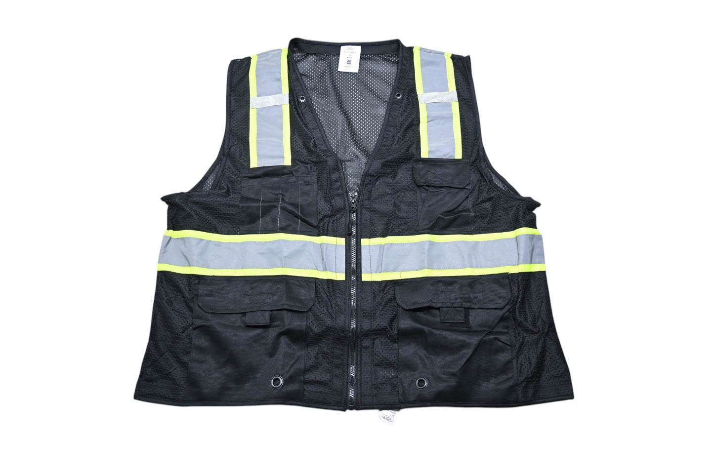 ULine S-22908BL-L Colored Safety Vest Black L/XL NOS