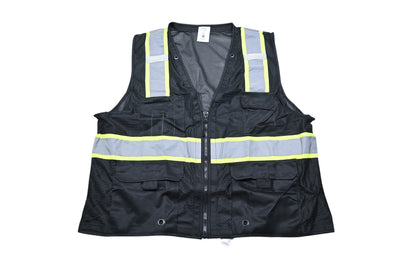 ULine S-22908BL-L Colored Safety Vest Black L/XL NOS