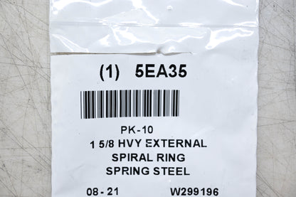 Aftermarket 5EA35 1 5/8 Heavy External Spring Steel Spiral Rings Qty 10 NOS